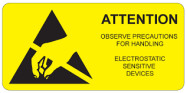 51 x 51 mm Medium  "ESD Warning" Labels